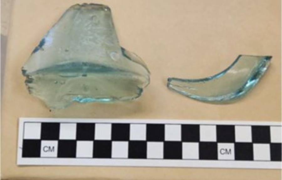 glass bottle fragments