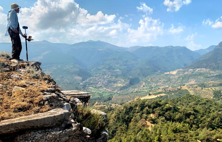 Prof. ben Anderson at site in Sardis