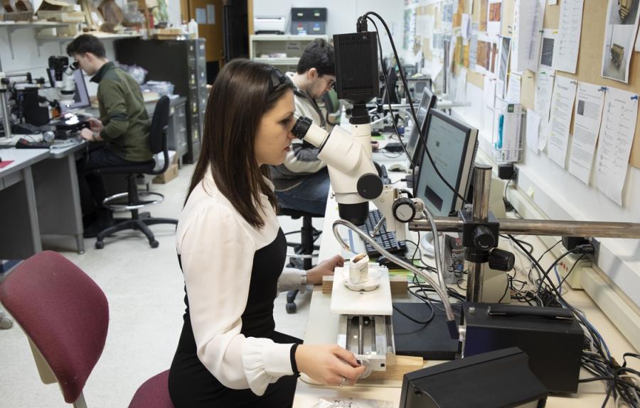 Anna Passerini working in lab