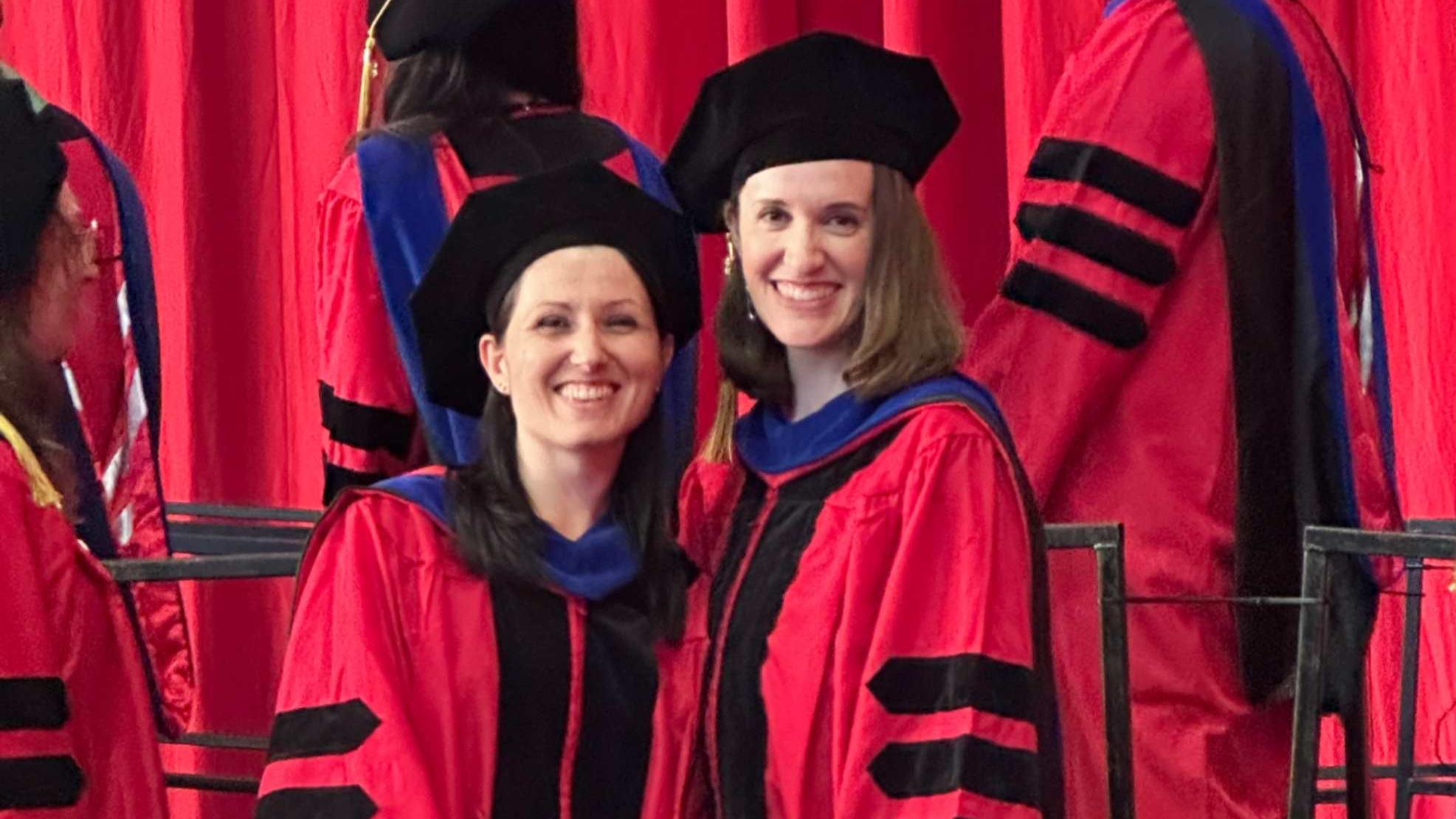 Annapaola Passerini and Rebecca Gerdes at Cornell's 2024 Graduation Ceremonies