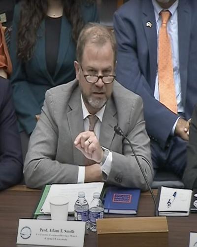 Adam Smith testifying for the Tom Lantos Human Rights Commission of the United States Congress