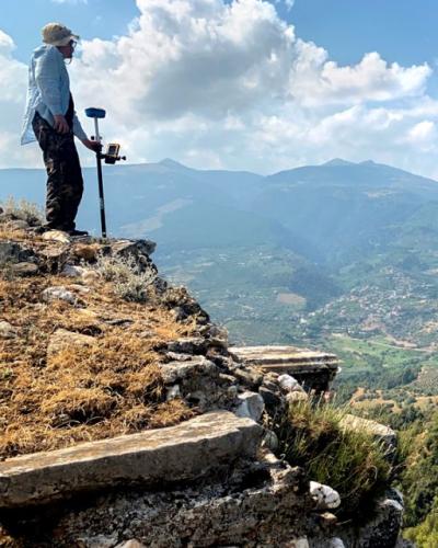 Prof. ben Anderson at site in Sardis